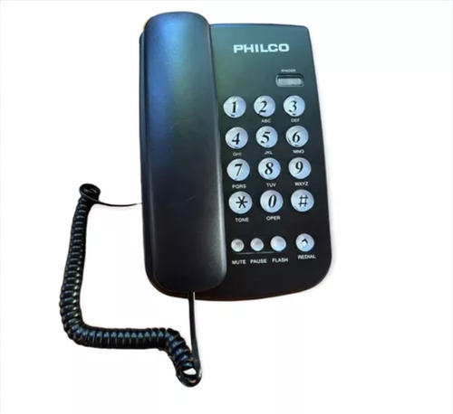 Teléfono Philco 180bk, Números Grandes, Negro