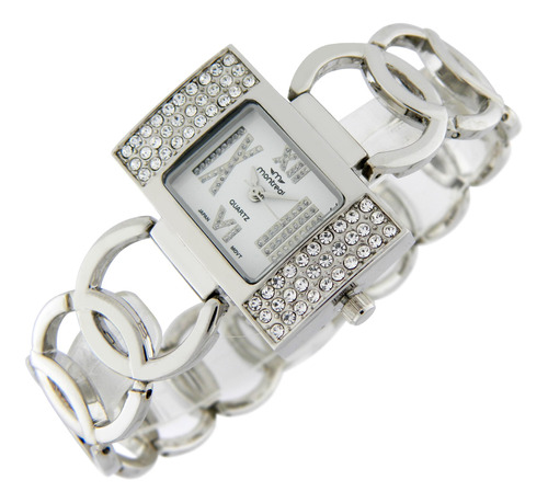 Reloj Montreal Mujer Ml536 Apliques De Strass 