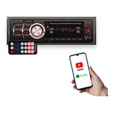 Aparelho Auto Radio Automotivo Mp3 1 Din Bluetooth Som Usb
