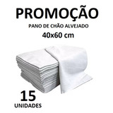 Kit 15 Panos Chão Para Limpeza Saco Alvejado Premium 40x60 