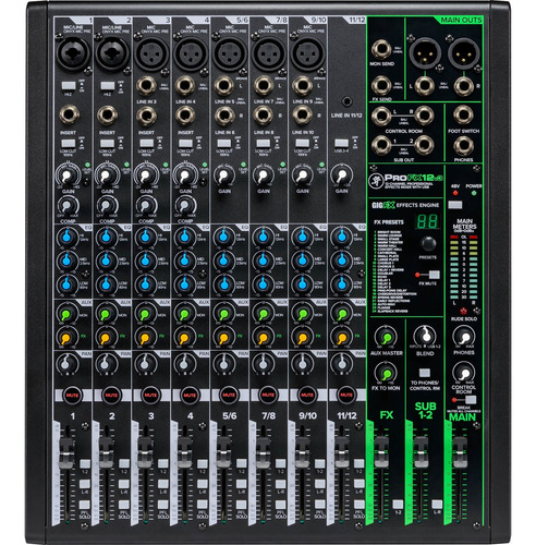 Consola De Sonido Mackie Profx12v3 Usb Efectos 12 Canales 