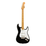 Guitarra Eléctrica Squier By Fender Classic Vibe '50s Stratocaster De Nyatoh Negra Y Blanca Poliuretano Brillante Con Diapasón De Arce