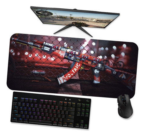 Mousepad Gamer Gigante Speed 90x40 - Csgo Ak47 Patrocínios