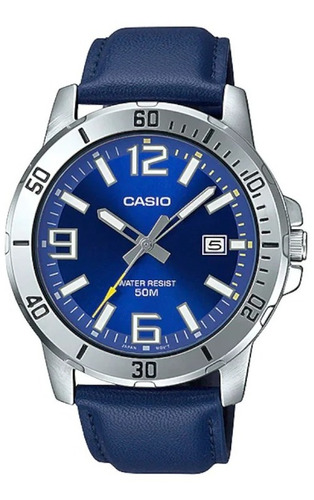 Reloj Casio Mtp-vd01l Hombre Cuero Calendario 100% Original 