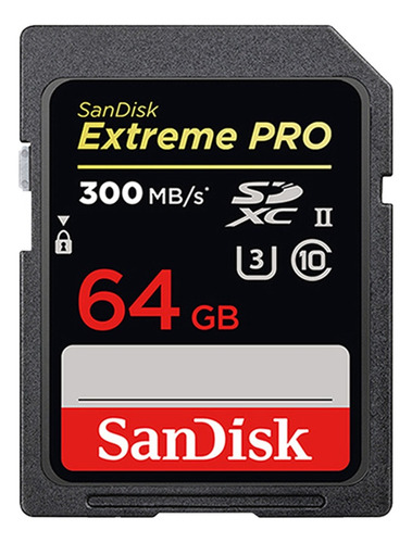 Sandisk Tarjeta De Memoria Sd 64gb Para Cámara 300mb/s U3 4k