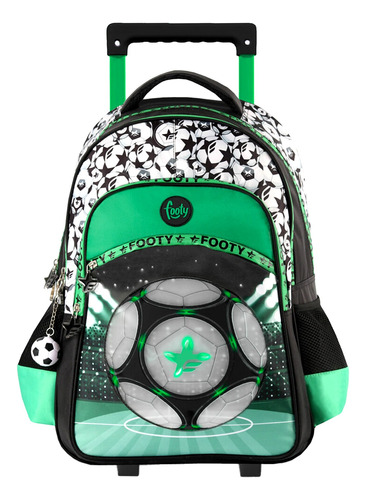 Mochila Footy 18  C/carrito, Pelota Champion Luz Led, 12928 