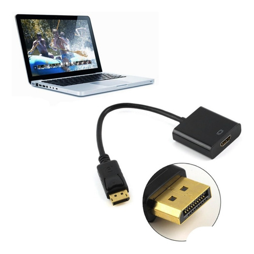 Cabo Conversor Display Port  P Hdmi Adaptador P Notebook Pc 