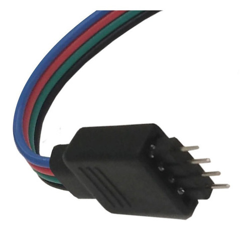 Conector De 4 Pines Cable Macho Para Tiras Led Rgb X50