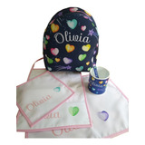 Combo Mochila + Kit + Taza Para Jardin Personalizado