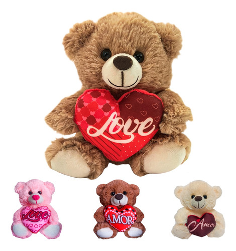 Ursinho De Pelúcia 16cm Coração Amor Love Presente Decoração