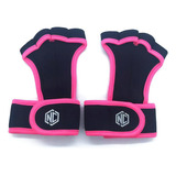 Luva Grip Munhequeira Cross Pull Up Protetor 4 Dedos Nc Cor Preto/rosa Tamanho G