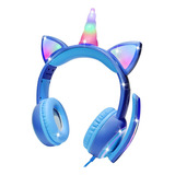 Auriculares Con Cable Con Diseño De Unicornio Y Gato, Con Mi