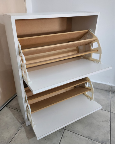 Mueble Zapatero Botinero Organizador Para 18 Pares, Blanco.