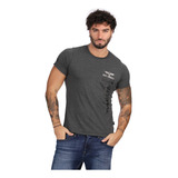 Playera Gris Hombre Manga Corta Estampado Foil Boy London