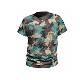 Remera Camuflada Manga Corta Domi Multicam Caza Camping