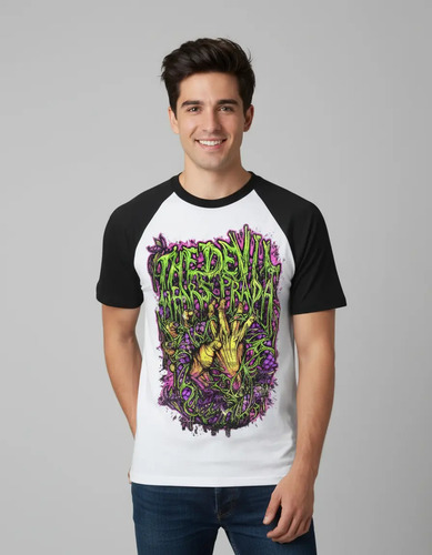 Playera Hands The Devil Wears Prada Manga Ranglan Corta