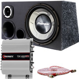 Caixa Trio Som Completa Pioneer 12 + Modulo Taramps Tl 1500w