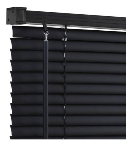 Perciana  Horizontal Cortina Cinza Blackout Pvc 80x130