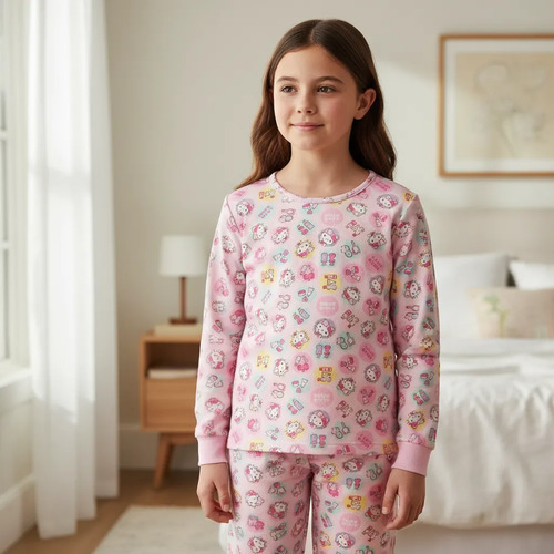 Pijama Conjunto Hello Kitty Sanrio Para Niña De 6 A 12 Años