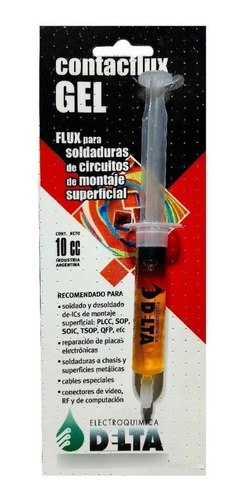 Fluxgel Contacflux Ayudante Estañador Jeringa 10cc - Delta