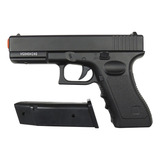 Pistola Rossi Airsoft 6mm Spring V20 Glock Full Metal Black