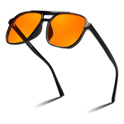 Gafas Feisedy Ámbar Anti-luz Azul Y Fatiga Para Computadora Color Negro-naranja | Envío gratis