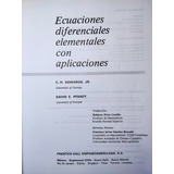 Libro Ecuaciones Diferenciales Elementales Edwards 176j3