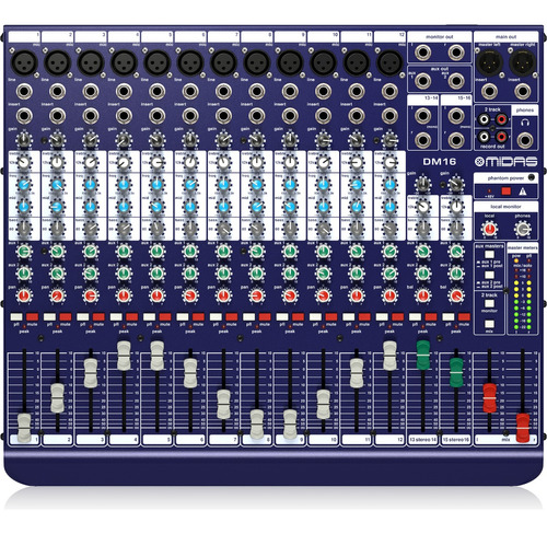 Midas Dm16 Consola De Mezcla Análoga De 16 Canales