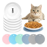6 Platos De Ceramica De Comida Para Gatos, Cuenco De Comida