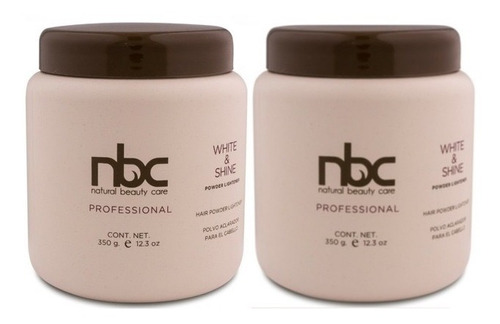 2 Bote Decolorante White&shine Nbc Nattura 350 Gramos 