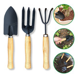 Set Herramienta X3 De Jardinería Mini Pala Rastrillo Grande