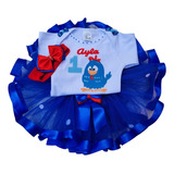 Roupa De Festa Da Galinha Pintadinha Azul, Rosa Ou Vermelho 