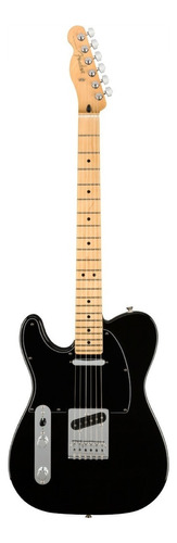 Guitarra Elétrica Para  Canhoto Fender Player Telecaster De  Amieiro Black Brilhante Com Diapasão De Bordo