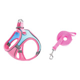 Coleira Peitoral Pets Cãogato Tam G ( L ) Pink/azul - Meimei