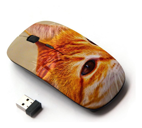 Koolmouse [ratón Inalámbrico Óptico 2.4g] [cat Oranage White