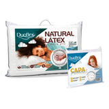 Travesseiro Látex Natural Extra Alto 50x70 + Capa Duoflex 