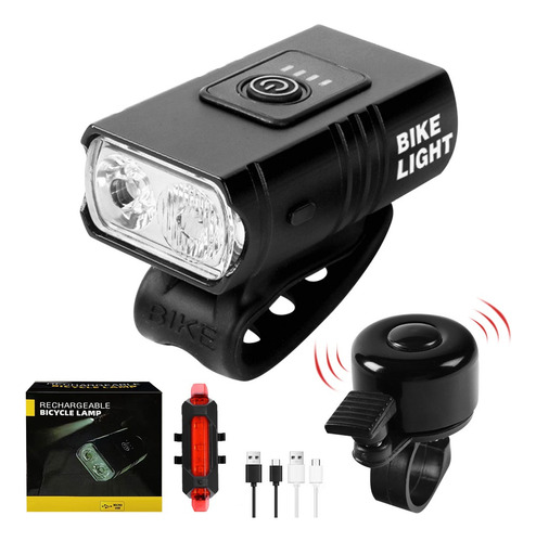 1000lm Lámpara Led Recargable Impermeable Para Bicicleta Luz