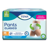 Ropa Interior Descartable Tena Pants Mediano 16 Unidades Clásico Incontinencia Moderada