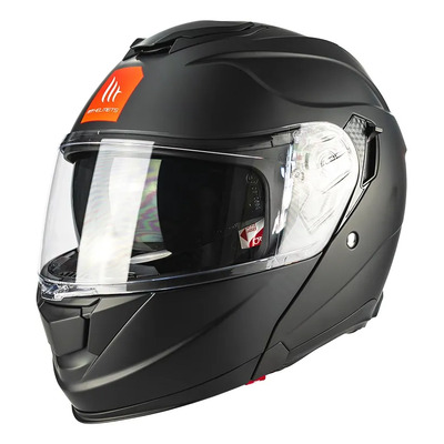 Casco Mt Helmets Exodus Pure A1 Negro Mate Abatible Moto Diseño Sólido Tamaño Del Casco M | Meses sin interés