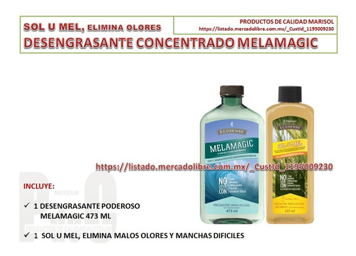 Limpiador Biodegradable Multiusos Melamagic Y Sol U Mel