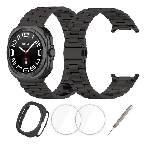 Correa De Acero + Mica Case Para Samsung Galaxy Watch Ultra