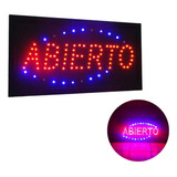 Letrero Led Luminoso Aviso Abierto