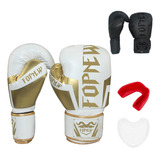 Guantes De Boxeo Profesional Con Velcro De 8-12 Oz