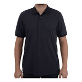 Camisa Polo Masculina Ogochi Casual Slim Preta - 0075