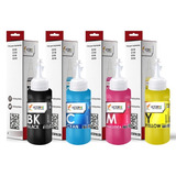 Pack 4 Tinta Dye Genérica Para Canon 100ml Gi-190 Gi 190 