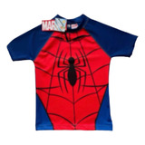 Remera Spiderman Pileta Filtro Solar Uv50 Hombre Araña Corta