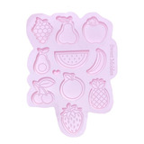 Molde De Silicone 10 Frutas + Coração