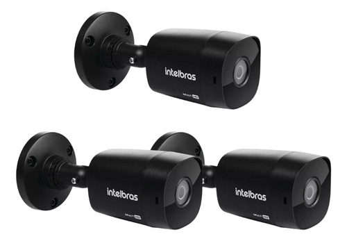 Kit 3 Câmeras 2 Megapixels 30m Vhd 1230 B G7 Black Intelbras