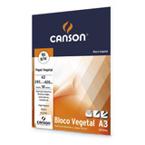 Bloco Papel Vegetal Canson 7019 90g/m² A3 Com 50 Folhas