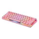 Teclado Mecánico Ck62 61 Pink Outemu Con Motospeed Rgb